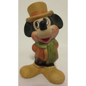 RARE! VTG Walt Disney Japan Mickey Mouse Ceramic Ornament Figurine Hand Painted